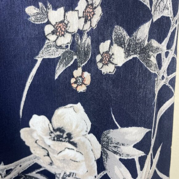 Mod Ref Women's Floral Pink Navy Tank Top Small Summer! - Picture 3 of 4